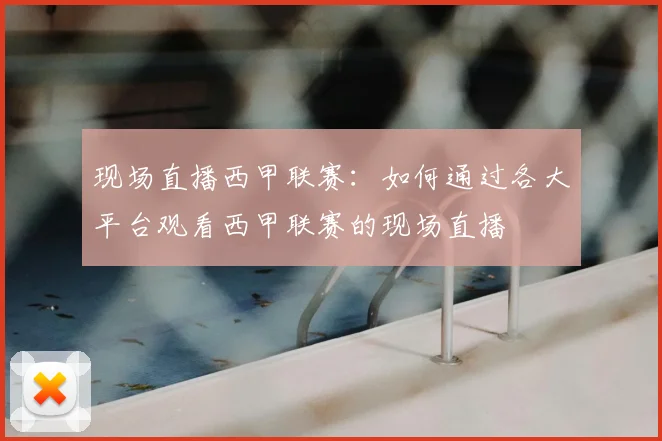 现场直播西甲联赛:如何通过各大平台观看西甲联赛的现场直播